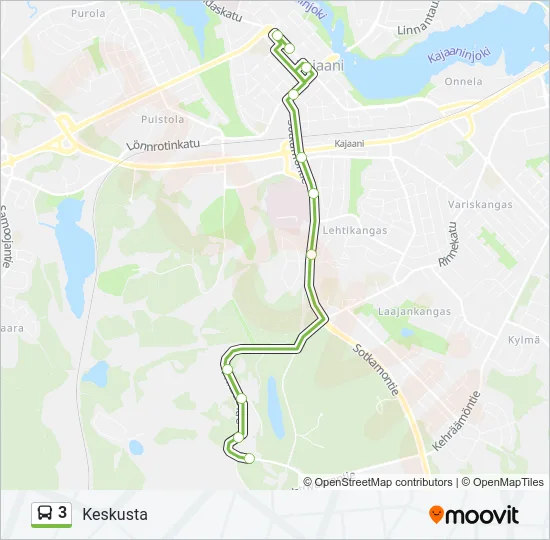 3 Bus Line Map