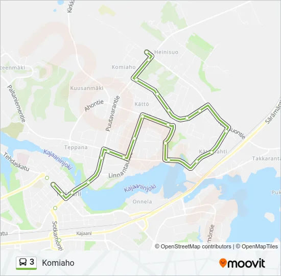 3 Bus Line Map