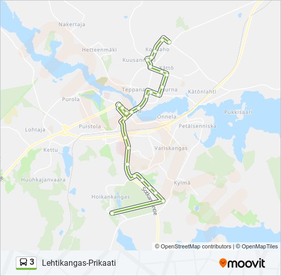 3 bus Line Map