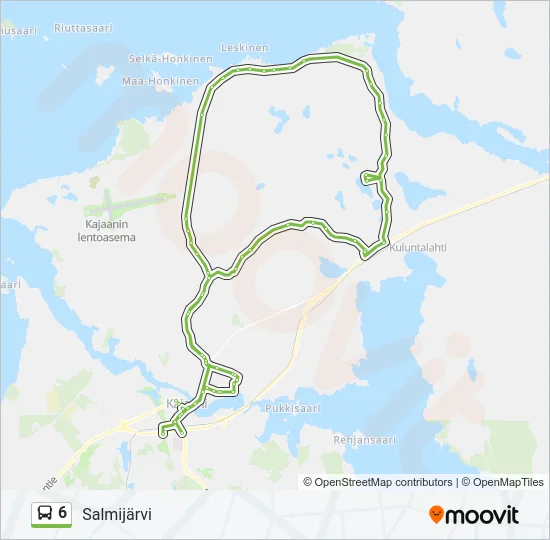 6 Bus Line Map