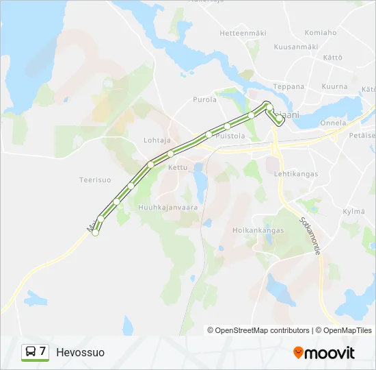 7 Bus Line Map