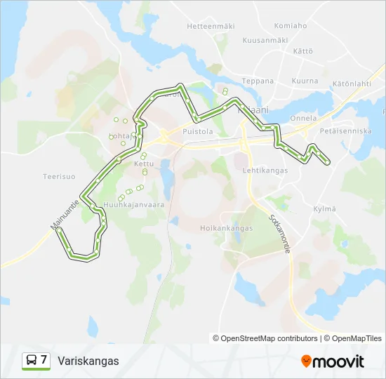 7 Bus Line Map