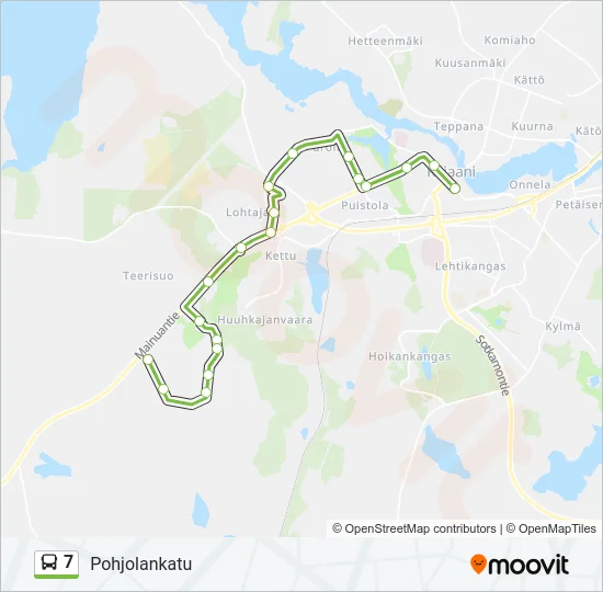 7 Bus Line Map