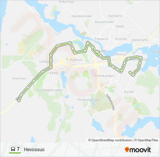 7 Bus Line Map