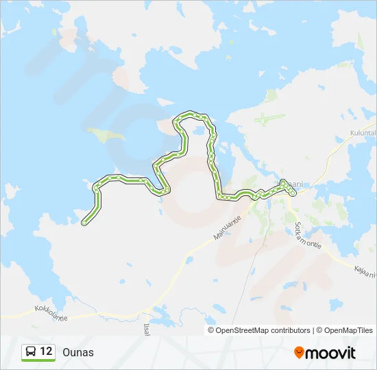 12 Bus Line Map