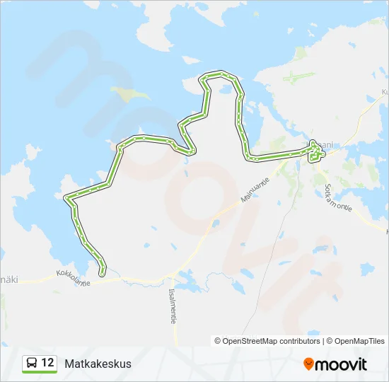 12 Bus Line Map