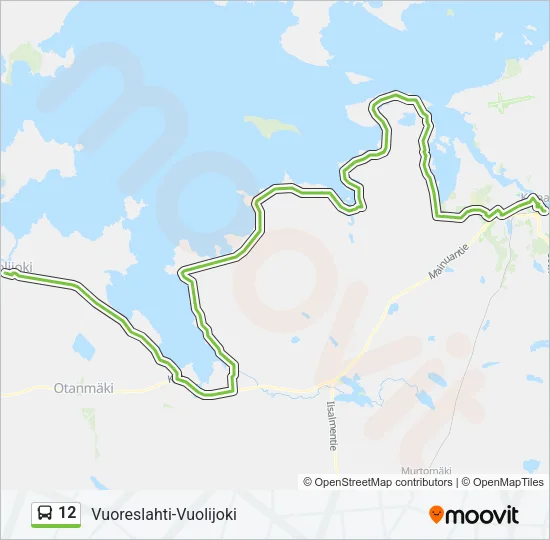 12 Bus Line Map