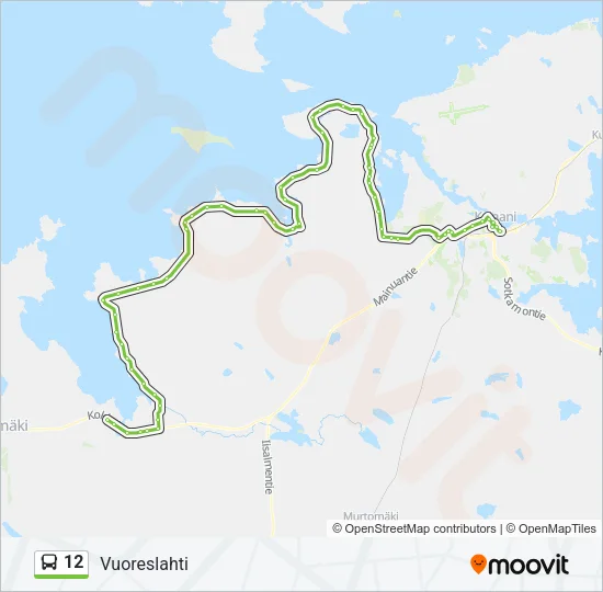 12 Bus Line Map