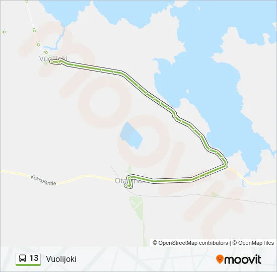13 Bus Line Map