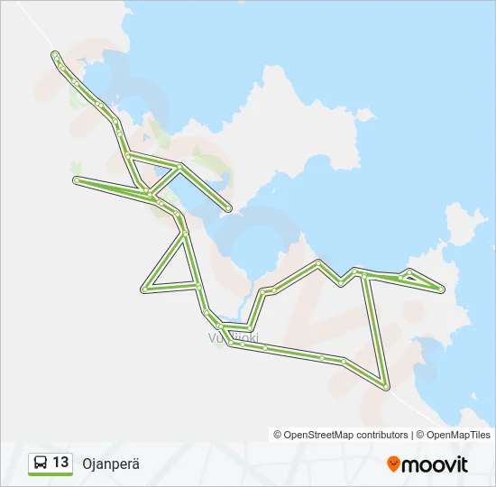13 Bus Line Map