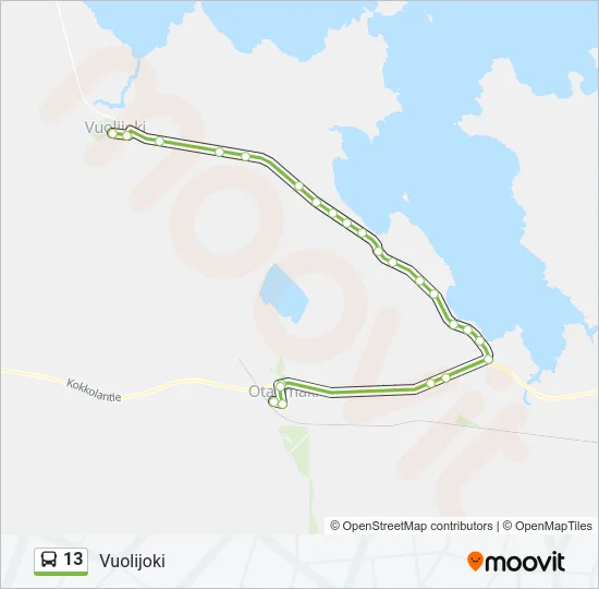 13 Bus Line Map