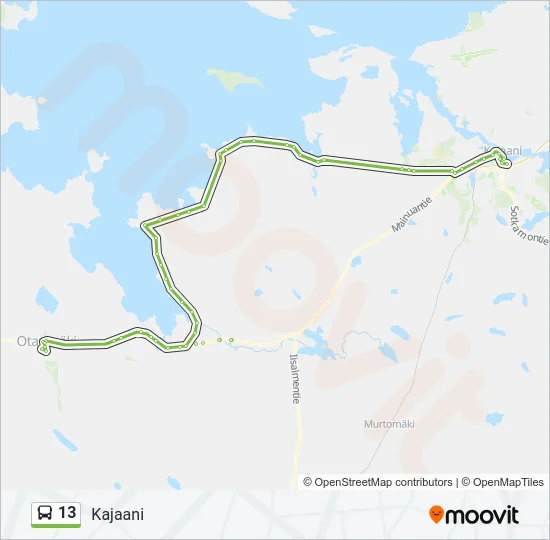13 Bus Line Map