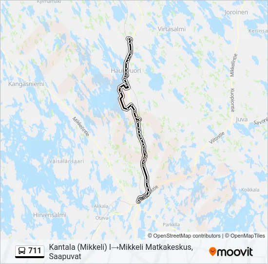 711 Bus Line Map