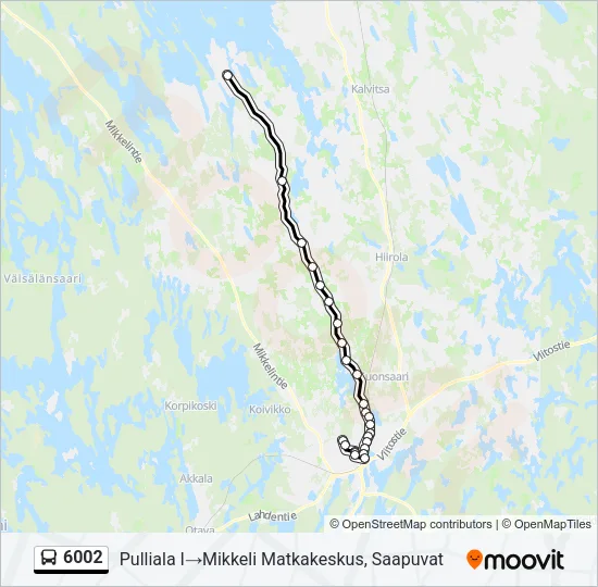 6002 Bus Line Map