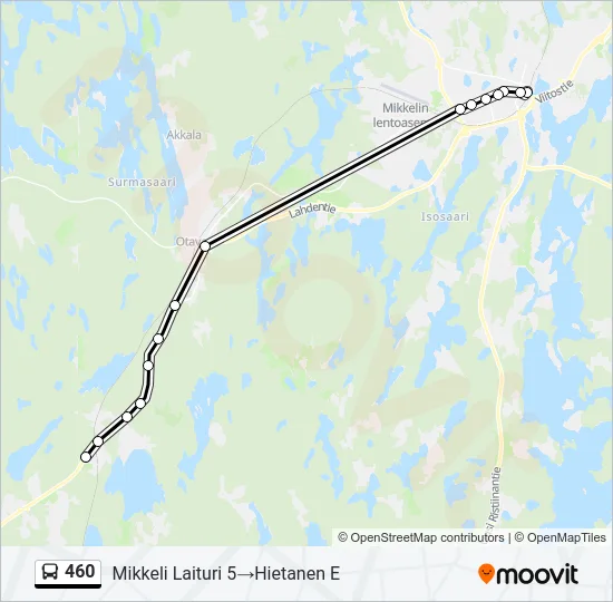 460 Bus Line Map