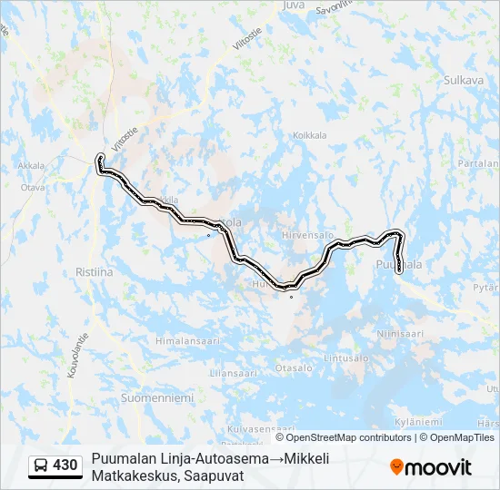 430 Bus Line Map
