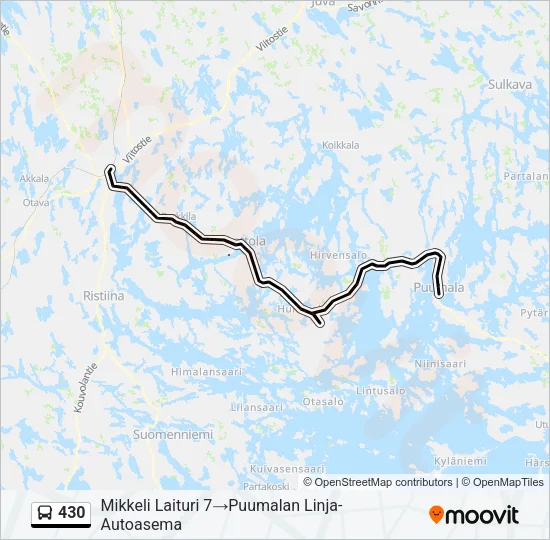 430 Bus Line Map