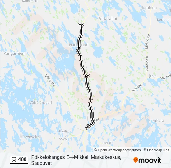 400 Bus Line Map
