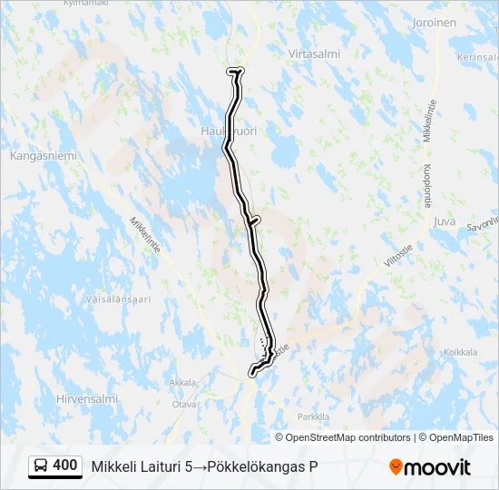 400 Bus Line Map