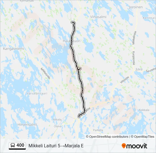 400 Bus Line Map
