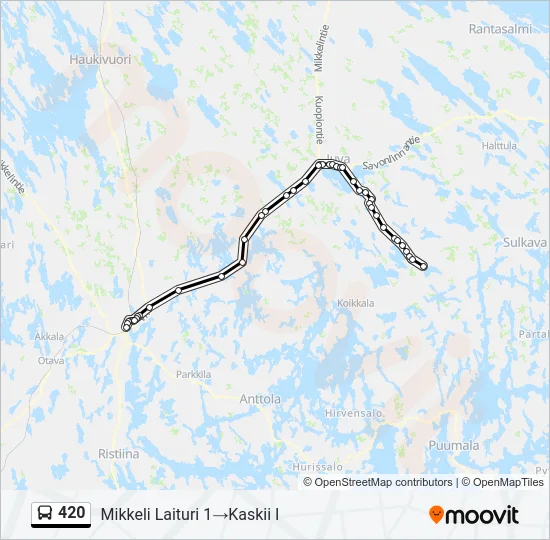 420 Bus Line Map