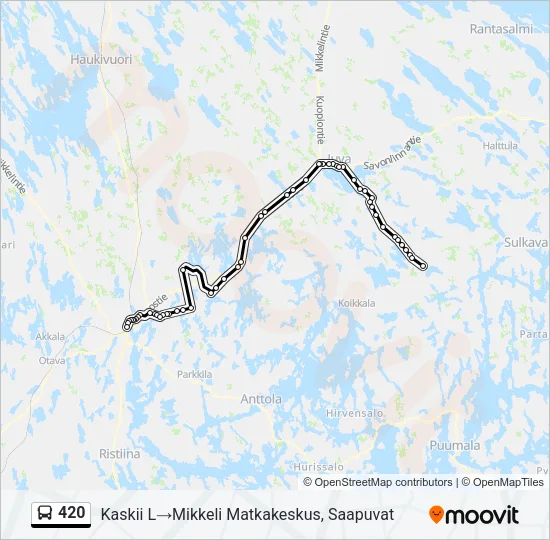 420 Bus Line Map
