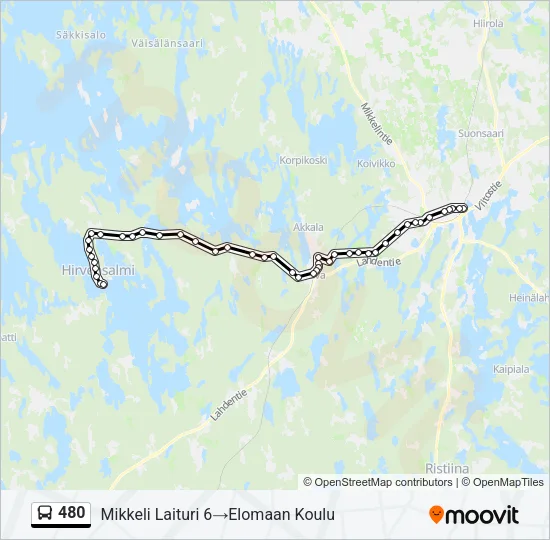 480 Bus Line Map
