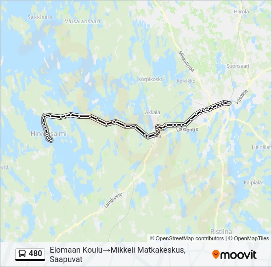 480 Bus Line Map