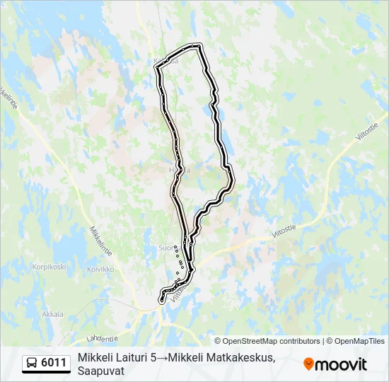 6011 Bus Line Map