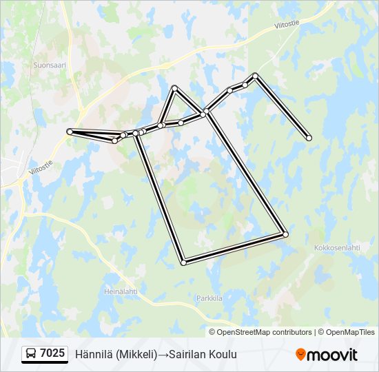 7025 bus Line Map