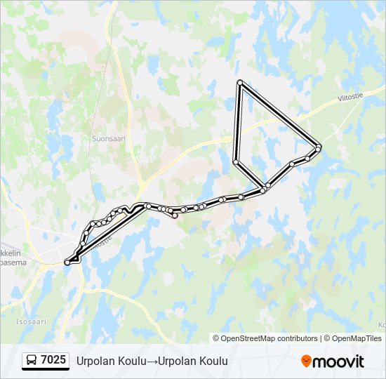 7025 bus Line Map