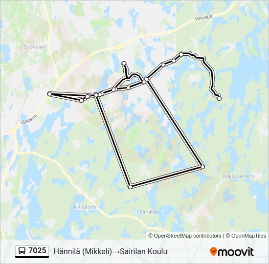 7025 Bus Line Map