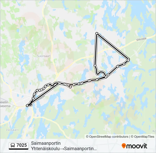 7025 Bus Line Map