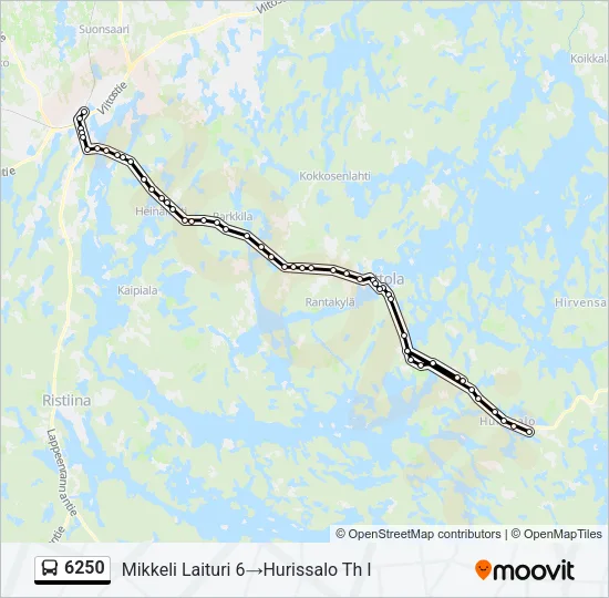 6250 Bus Line Map