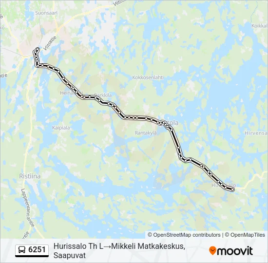 6251 Bus Line Map