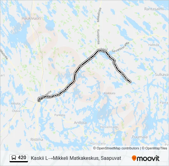 420 Bus Line Map