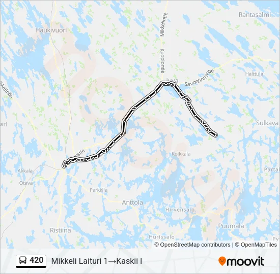 420 Bus Line Map