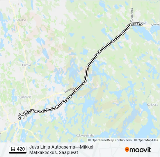 420 Bus Line Map