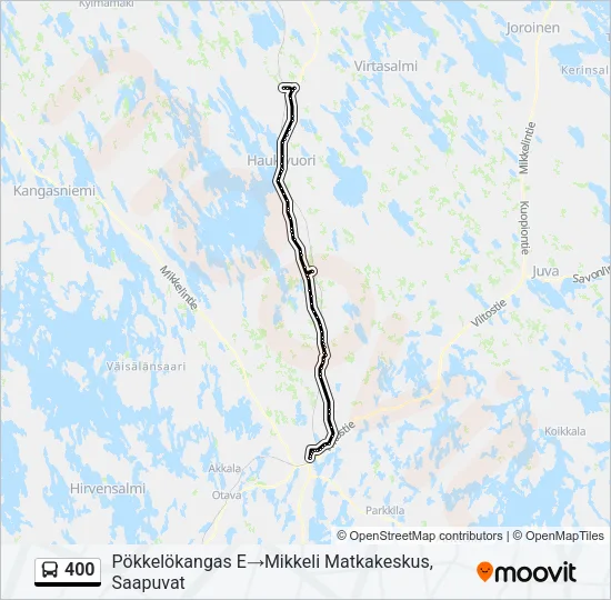 400 Bus Line Map