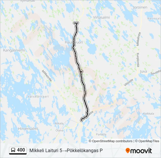 400 Bus Line Map