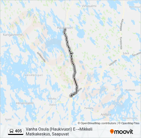405 Bus Line Map
