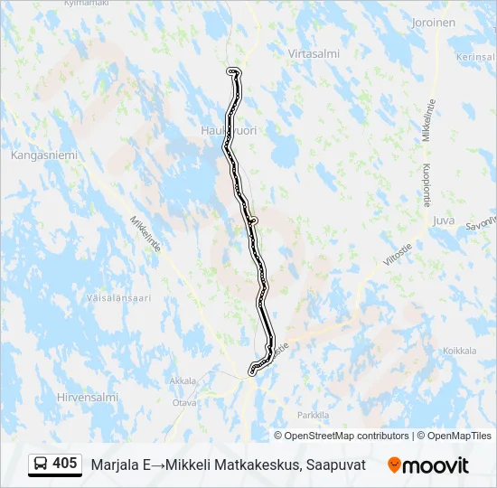 405 Bus Line Map