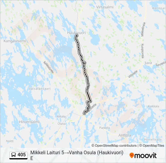 405 Bus Line Map