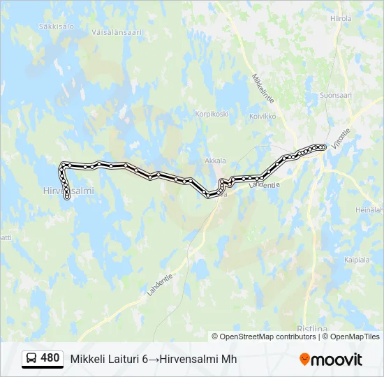 480 Bus Line Map