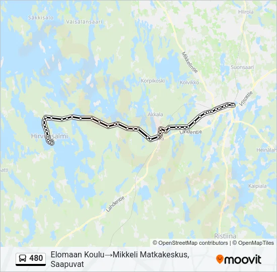 480 Bus Line Map