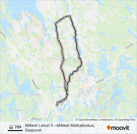 709 Bus Line Map