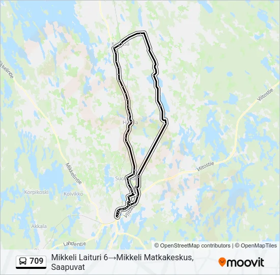 709 Bus Line Map