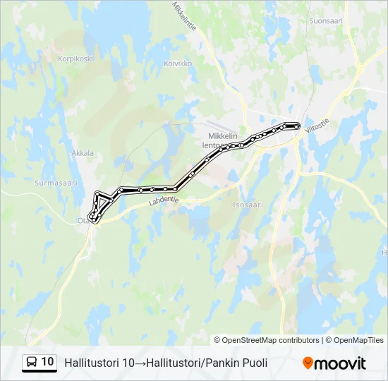 10 Bus Line Map