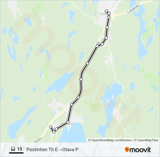 10 Bus Line Map