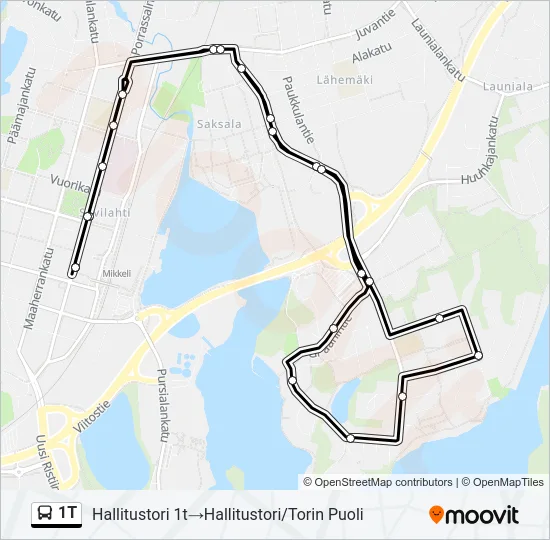 1T Bus Line Map